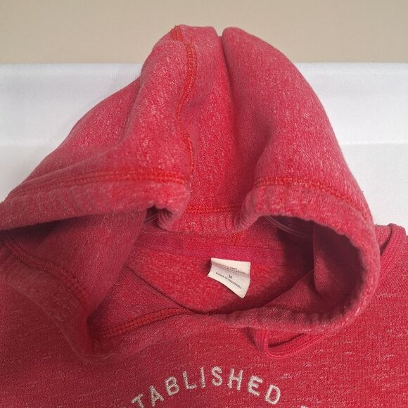 Abercrombie & Fitch Womens Red Pullover Hoodie Sweatshirt Y2K Preppy Medium - Picture 5 of 10